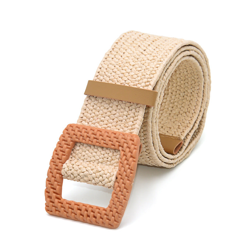 Fashion All-match Literary Fan Cotton And Linen Wide Girdle